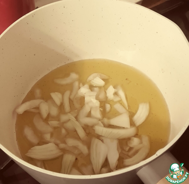 Треска с имбирной зеленью, морковью, рисом