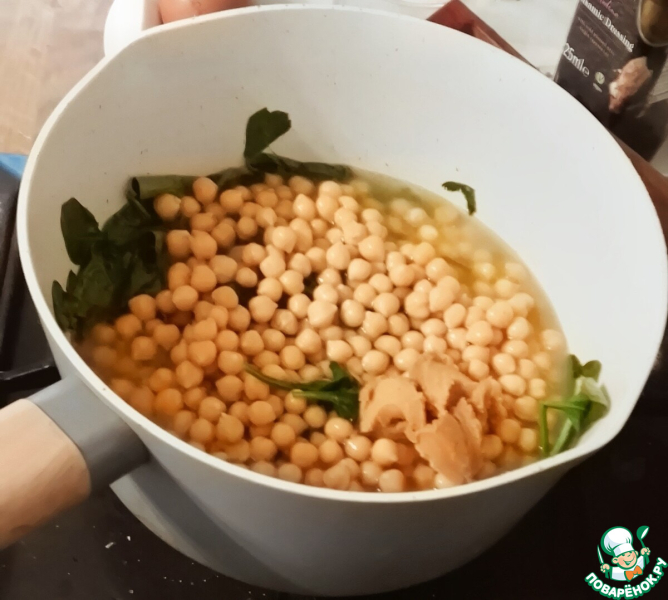 Яйца в мисо соусе с нутом