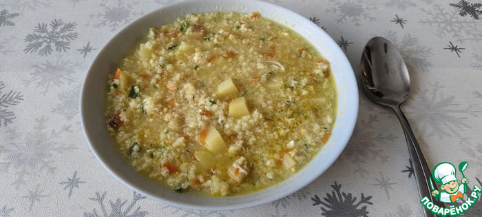 Кулеш с копчёным салом