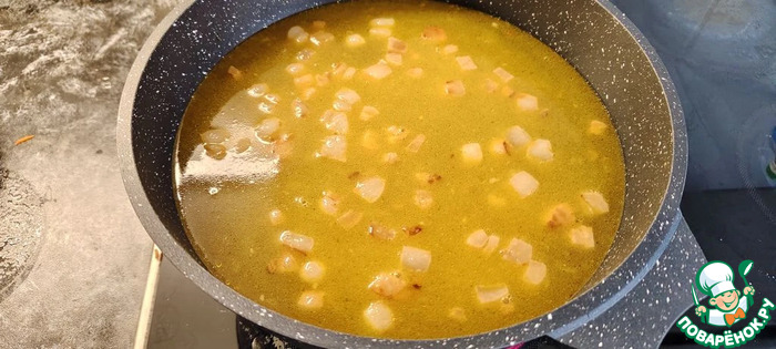 Кулеш с копчёным салом