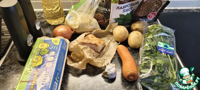 Кулеш с копчёным салом